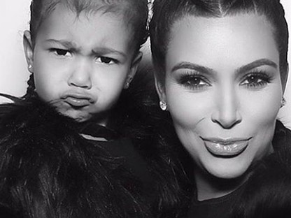 Kim Kardashian 5 éves kislánya már most úgy kontúrozza az arcát, mint a profik