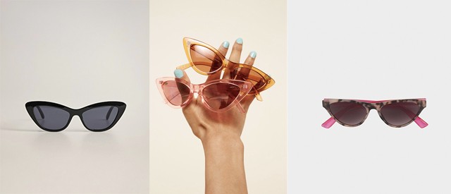 Fekete MANGO 6595 Ft, színes plasztik MONKI 12 euró, pink pánttal PARFOIS 3995 Ft 