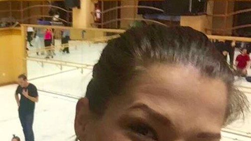 Muri Enikő színházpróbán