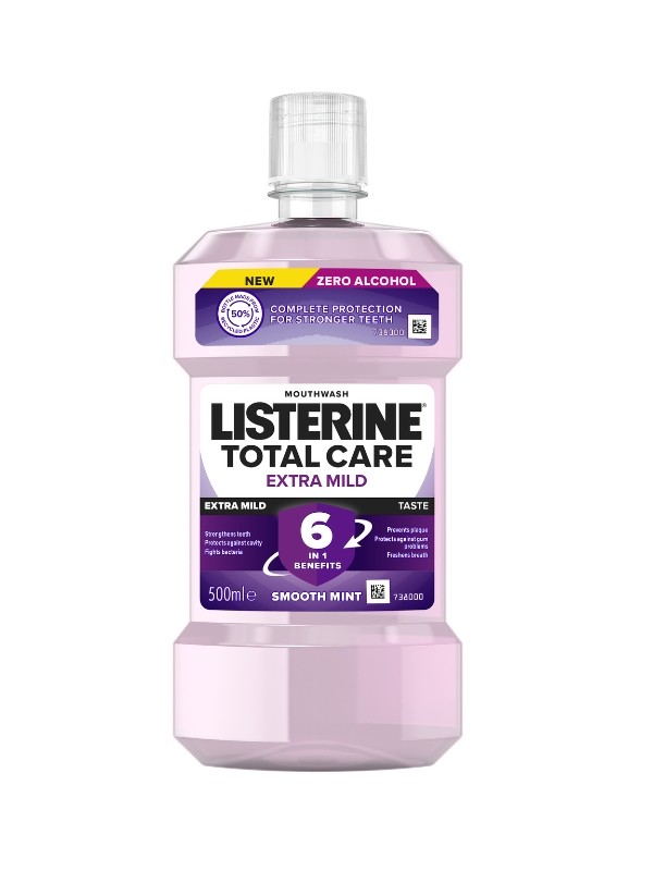 Total Care Extra Mild szájvíz LISTERINE 2169 Ft/500 ml (4,33 Ft/1 ml)