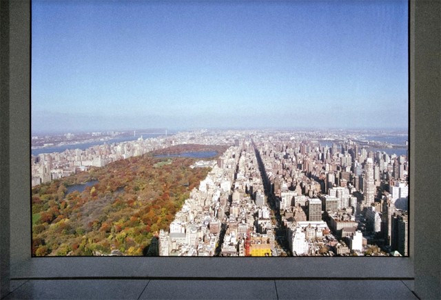 Kilátás a 432 Park Avenue magasemeleti nappalijából..