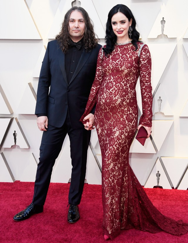 A várandós Krysten Ritter és párja az Oscaron