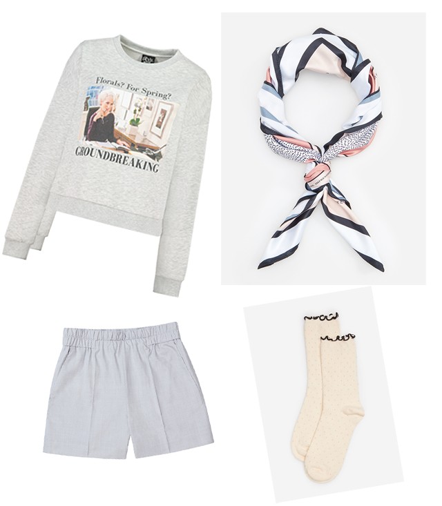 Sort COS cosstores.com, pulóver F&F 5990 Ft, kendő RESERVED 3495 Ft, zokni SPRINGFIELD 1795 Ft