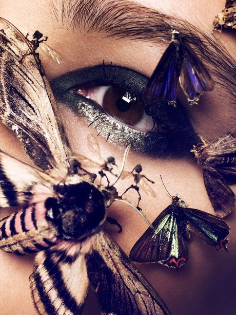 smink, sminkmester, schön, szürreális, bizarr, rovar, fóbia