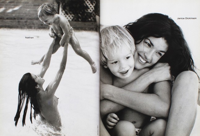 Fiával Nathannel 1989-ben a Lei magazinban.