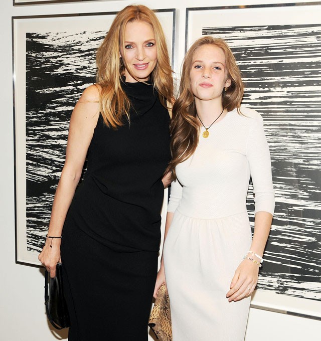 uma thurman, ethan hawke, all saints, kampány, sztármodell, maya thruman hawke