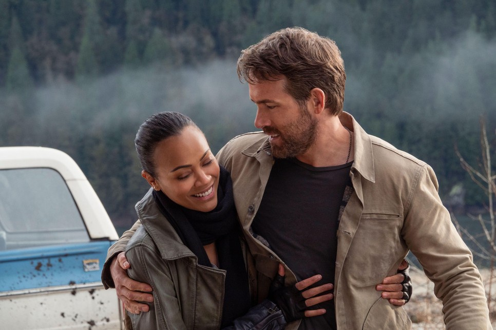 Zoe Saldana, Ryan Reynolds, "The Adam Project". Photo credit: Doane Gregory/ Netflix/ THA