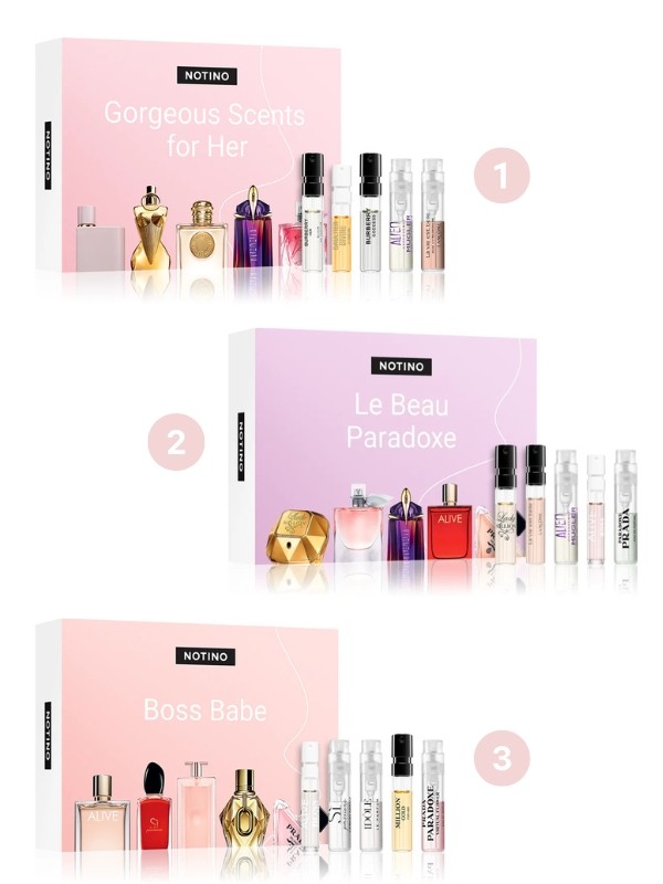 1. Gorgeous Scents For Her felfedező box NOTINO 2760 Ft 2. le Beau Paradoxe felfedező box NOTINO 2760 Ft 3. Boss Babe felfedező box NOTINO 2760 Ft