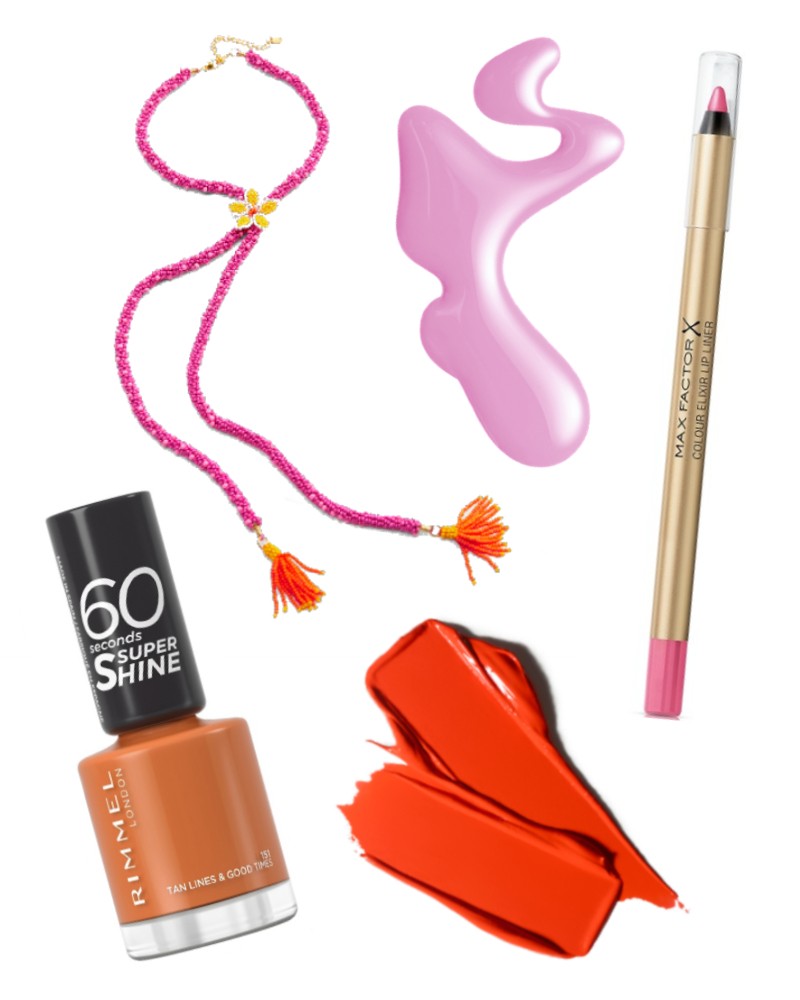 Nyaklánc ZARA 5595 Ft, Ultra Colour gyorsan száradó körömlakk (Slay My Name) AVON 999 Ft, 60 Seconds körömlakk (151) RIMMEL 1099 Ft, Colour Elixir szájceruza (Pink Princess) MAX FACTOR 2999 Ft, Amplified rúzs (Morange) MAC 8500 Ft