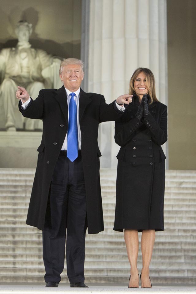Donald Trump, Melania Trump Washington, elnöki beiktatás