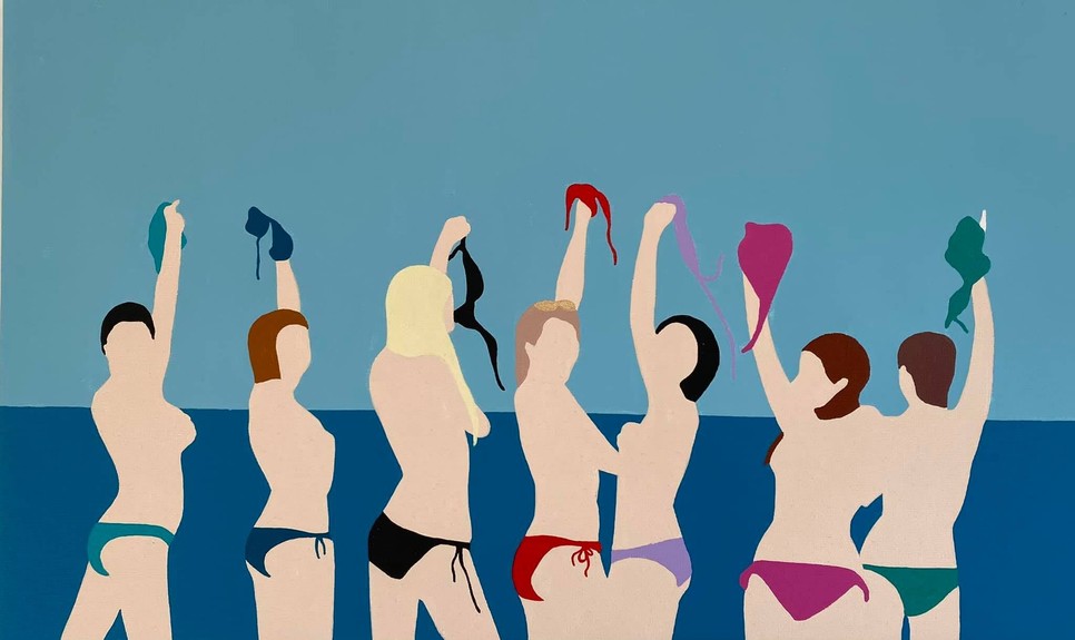 Bereczki Kata: Szabadon (1980), 40x65 cm, akril / vászon