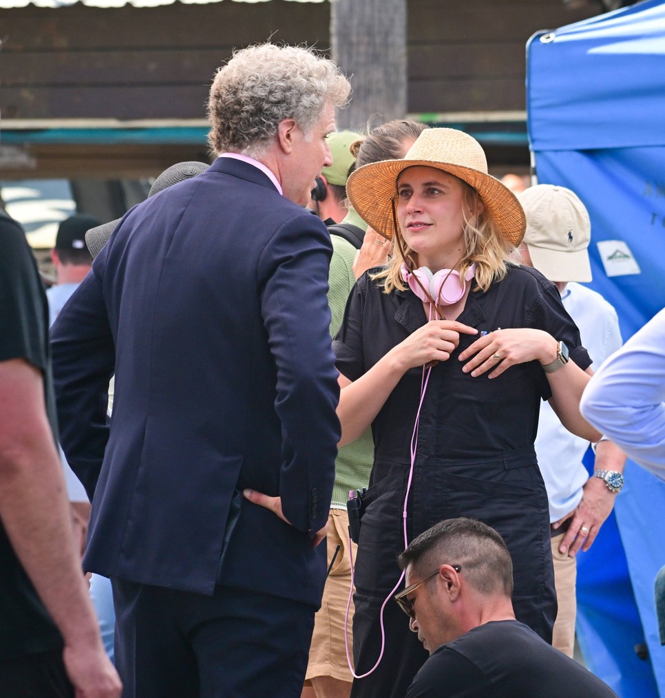 Greta Gerwig Will Ferrell-el beszélget a Barbie c. film forgatásán