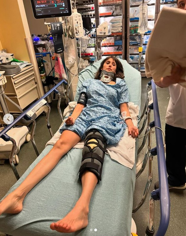 Itt pedig már a kórházi ágyon a baleset után