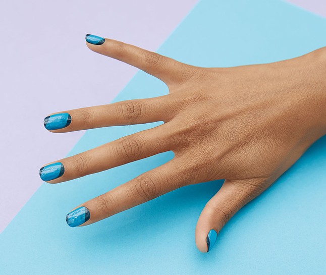 Exkluzív! Karácsonyi kék-fekete körmök