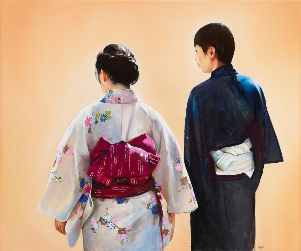 Togetherness 100x 120 cm olaj, vászon 2017