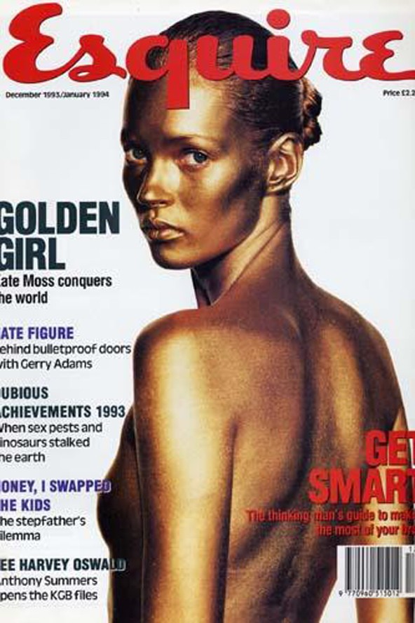 Többször is aranyba öntötték, itt éppen az Esquire magazin címlapján.