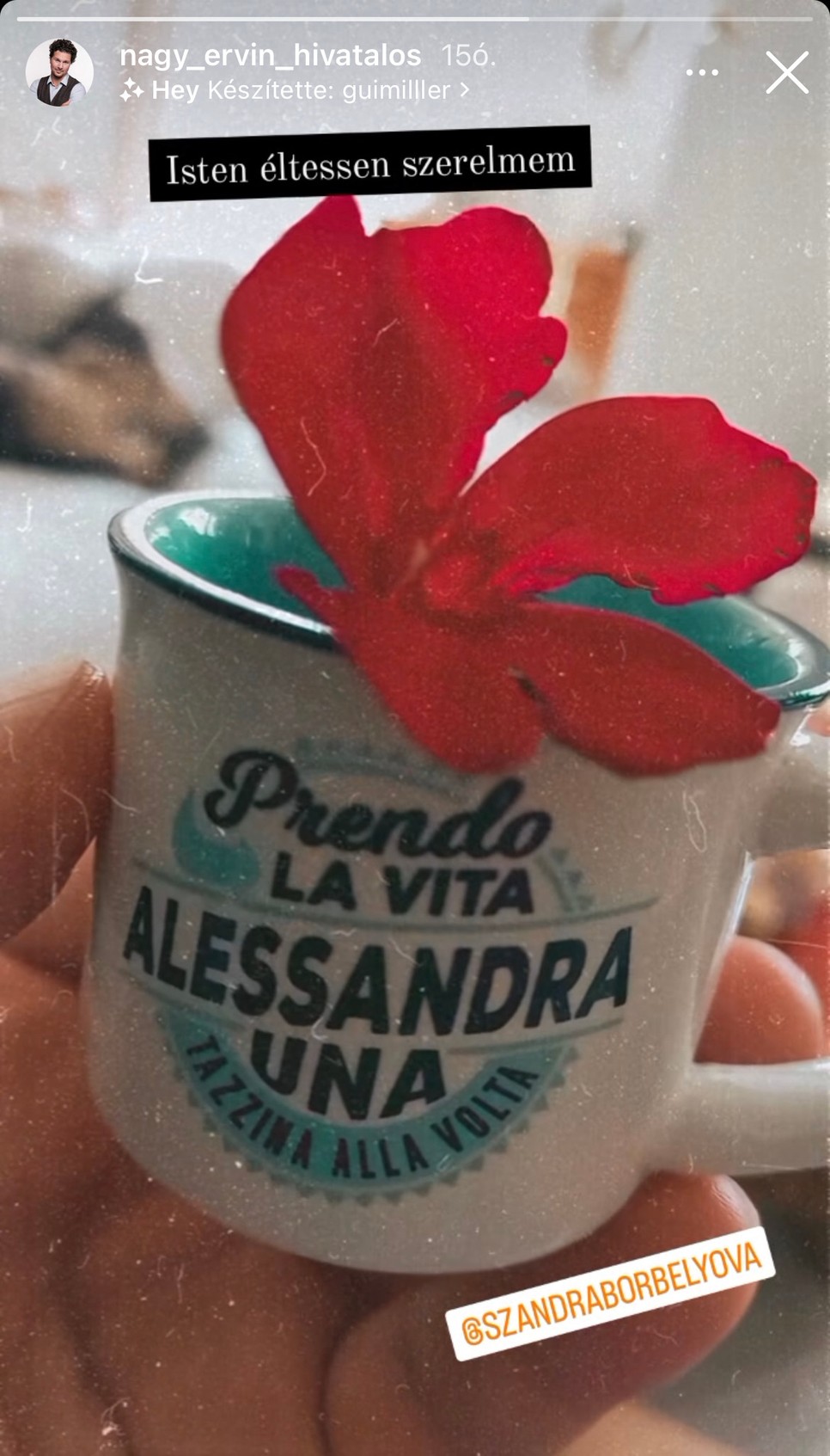 Nagy Ervin a lehető legromantikusabb ajándékot adta szerelmének, Borbély Alexandrának