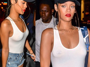 Rihanna megint az utcán mutogatta melleit