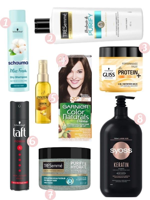 1. Miss Fresh szárazsampon SCHAUMA 1299 Ft/150 ml, GLAMOUR kuponnal, 35% kedvezménnyel 844 Ft, 2. Purify & Hydrate balzsam TRESEMMÉ 1599 Ft/400 ml, GLAMOUR kuponnal, 40% kedvezménnyel 959 Ft, 3. Protein hajpakolás GLISS 2199 Ft/400 ml, GLAMOUR kuponnal, 40% kedvezménnyel 1319 Ft, 4. Color Naturals tartós hajfesték GARNIER 1249 Ft, GLAMOUR kuponnal, 30% kedvezménnyel 874 Ft, 5. Keratin Protect hajolaj PANTENE 2399 Ft/100 ml, GLAMOUR kuponnal, 25% kedvezménnyel 1799 Ft, 6. Power hajlakk TAFT 1499 Ft/250 ml, GLAMOUR kuponnal, 25% kedvezménnyel 1124 Ft, 7. Purify & Hydrate fejbőr radír TRESEMMÉ 1999 Ft/300 ml, GLAMOUR kuponnal, 40% kedvezménnyel 1199 Ft, 8. Keratin sampon SYOSS 2699 Ft/750 ml, GLAMOUR kuponnal, 35% kedvezménnyel 1754 Ft - a kuponokat a Rossmann üzleteiben és a webshopban válthatod be!