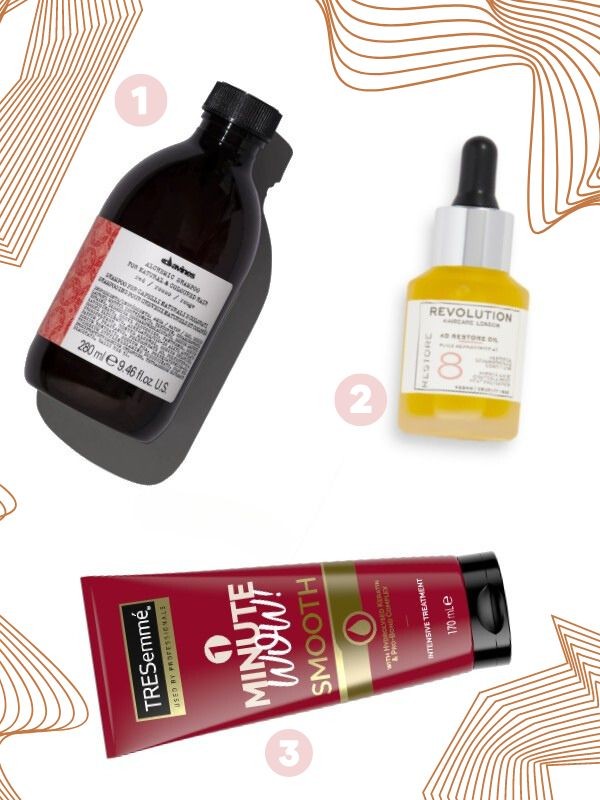 1. Alchemic színező sampon (Red) DAVINES 6990 Ft/280 ml (24,96 Ft/1 ml) 2. Bond Plex 8 4D helyreállító hajolaj REVOLUTION 5990 Ft/30 ml 3. Keratin Smooth 1 perces hajpakolás TRESEMMÉ 1969 Ft/170 ml (11,58 Ft/1 ml)