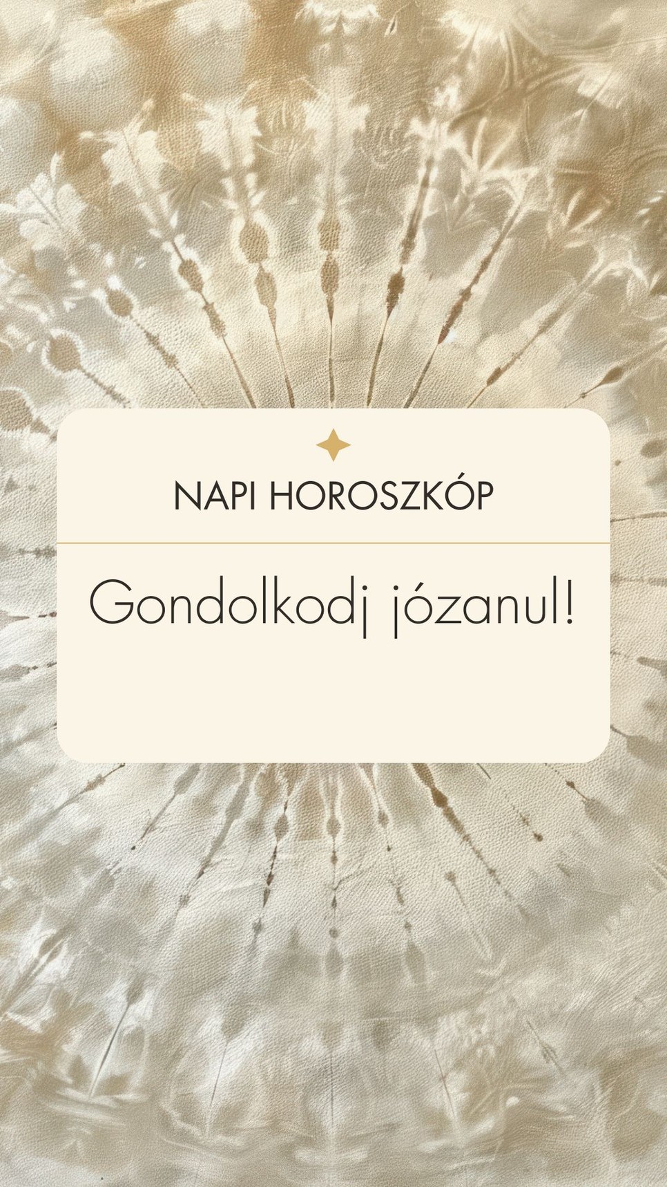 Napi horoszkóp: ma gondolkodj józanul!