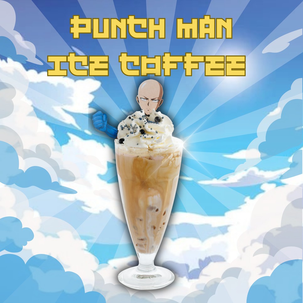 Az Anime Punch Man jegeskávé isteni egy barátnős programon a Sugar! cukrászdában