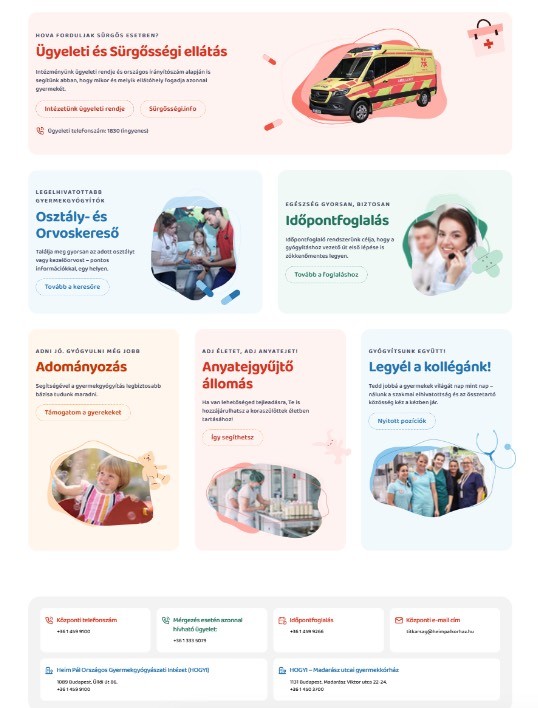 A felhasználóbarát szerkezetnek köszönhetően a felület stresszhelyzetben is könnyen navigálható