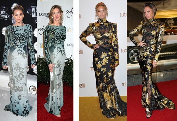 Akad olyan Cavalli darab, amely annyira telitalálat, hogy a sztárok azt sem bánják, ha más is felveszi. Ilyen "ikerpár" lett Miley Cyrus és Steffi Graf, vagy Victoria Beckham és Bar Refaeli.