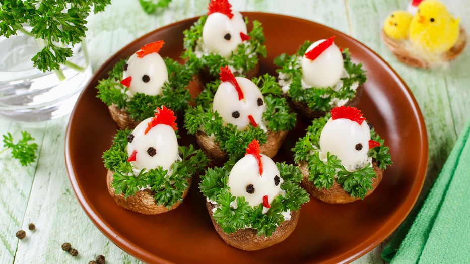 Tojással töltött gomba recept