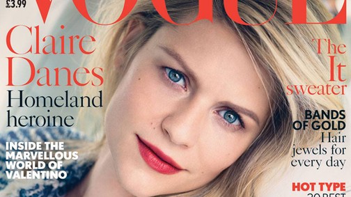Claire Danes bágyadt szépség a brit Vogue novemberi címlapján