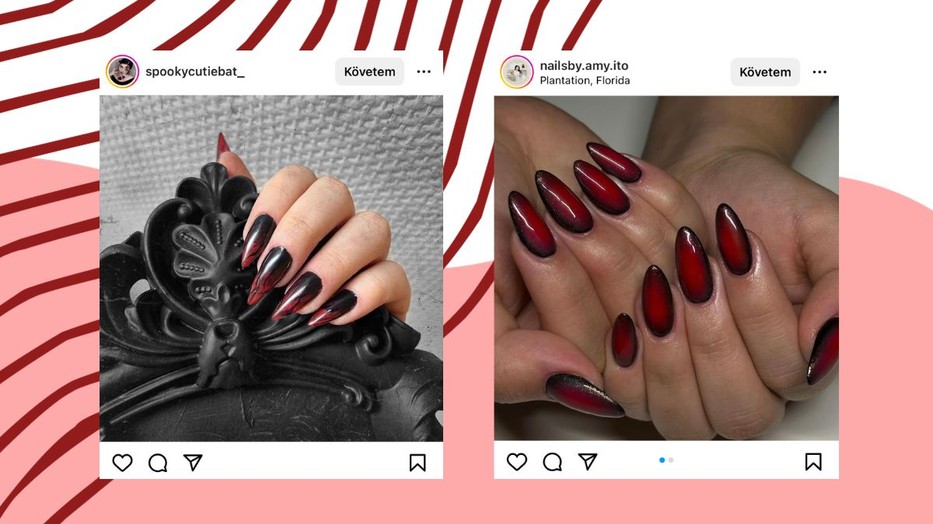 A vámpírkörömtrend az új őrület a halloween közeledtével