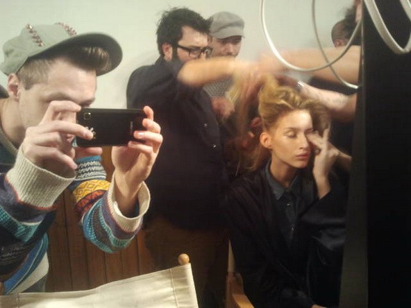 Peti és Luca a backstage-ben