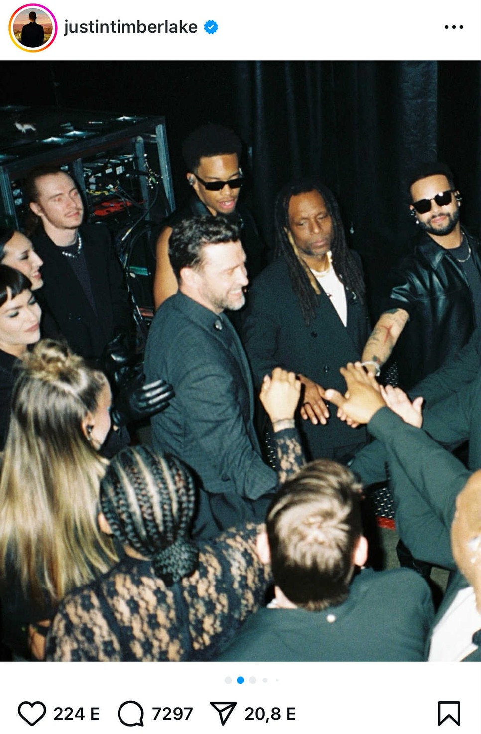 Justin Timberlake több fotóval foglalta össze a turnéélményeit, a poszt szövege azonban betegsége derített fényt