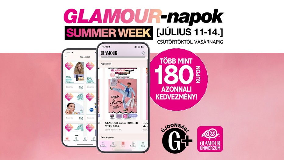 A kuponokat keresd az applikációban és a GLAMOUR+ felületén!