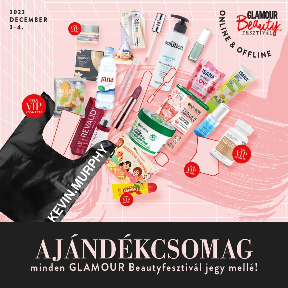 A GLAMOUR Beautyfesztiválon több mint 30000 forintos Goodiebag-et kapsz a jegyed mellé