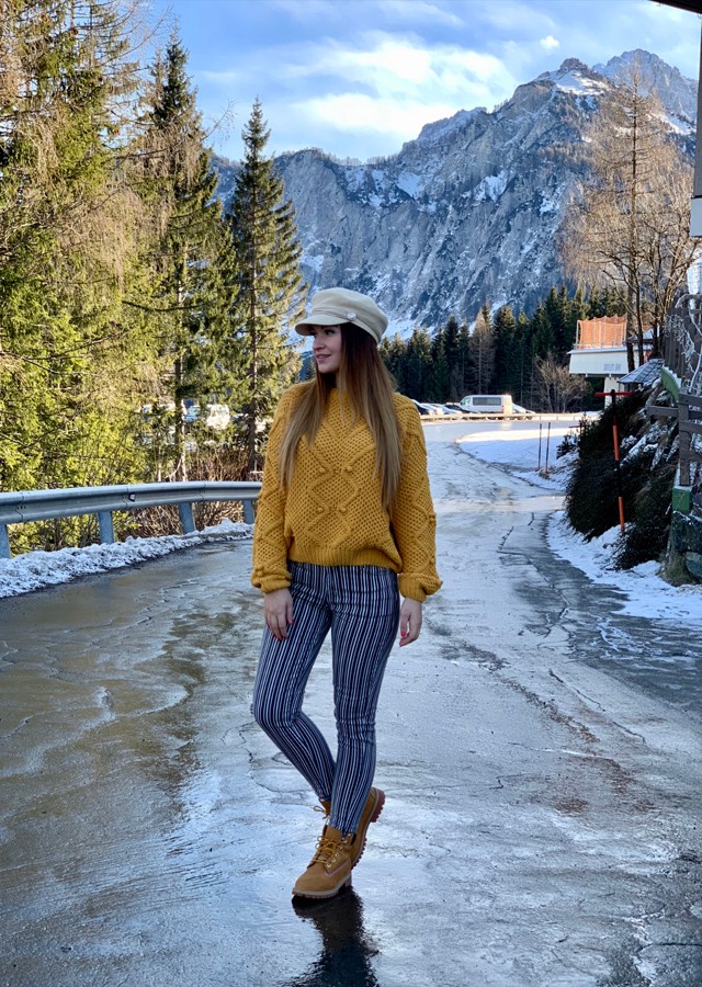 Dombai Laura mai szettje tökéletesen illik a téli tájhoz