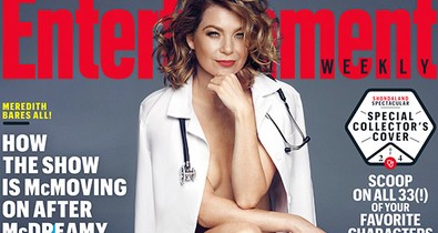 A Grace klinika sztárja meztelenül az EW címlapján