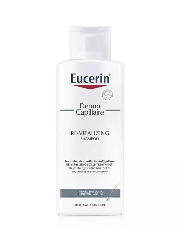 DermoCapillaire hajhullás elleni sampon EUCERIN 6499 Ft/250 ml (25,99 Ft/1 ml) a Benu gyógyszertárakban és online, GLAMOUR kuponnal, 25% kedvezménnyel 4874,25 Ft