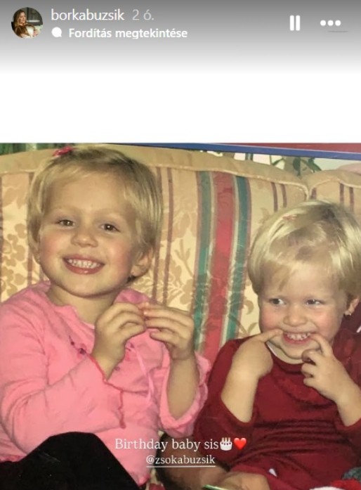 Buzsik Borka gyerekkori fotót osztott meg