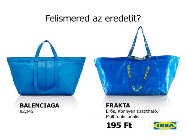Az Ikea kampánya a Balenciaga replikával