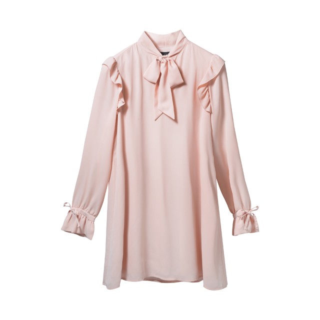 Rózsaszínű fodros ruha MOHITO 8995 Ft, GLAMOUR-napokon 7195 Ft