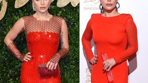 Lady Gaga ruhája nem, de a sminkje annál inkább ijesztő