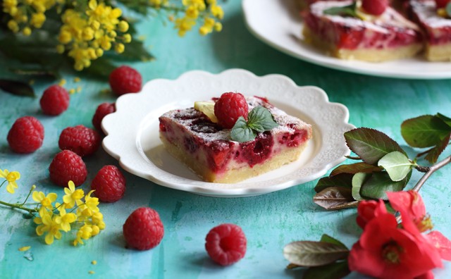 Citromos-málnás szelet