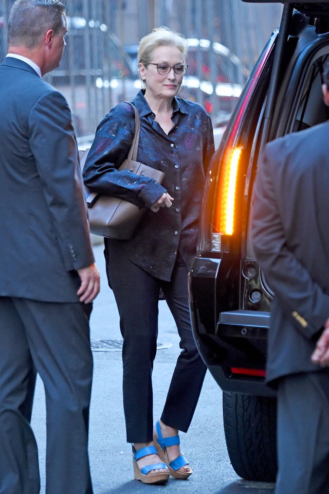 meryl streep, florence - a tökéletlen hang, florence foster jenkins, meryl streep vörös szőnyeg, new york, hugh grant, louisa gummer, good morning america