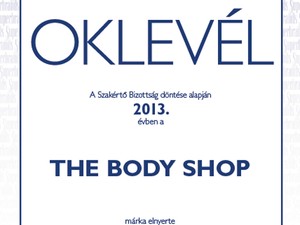 A The Body Shop 2013-ban elnyerte a Superbrands díjat!