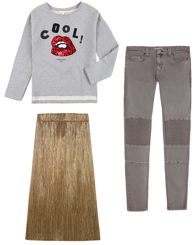 Pulcsi 7995 Ft, farmer 7995 Ft, szoknya 6995 Ft