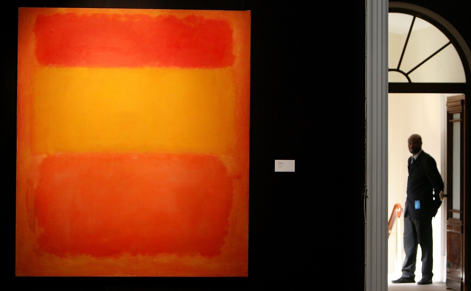 Mark Rothko Orange, red, yellow című műalkotása