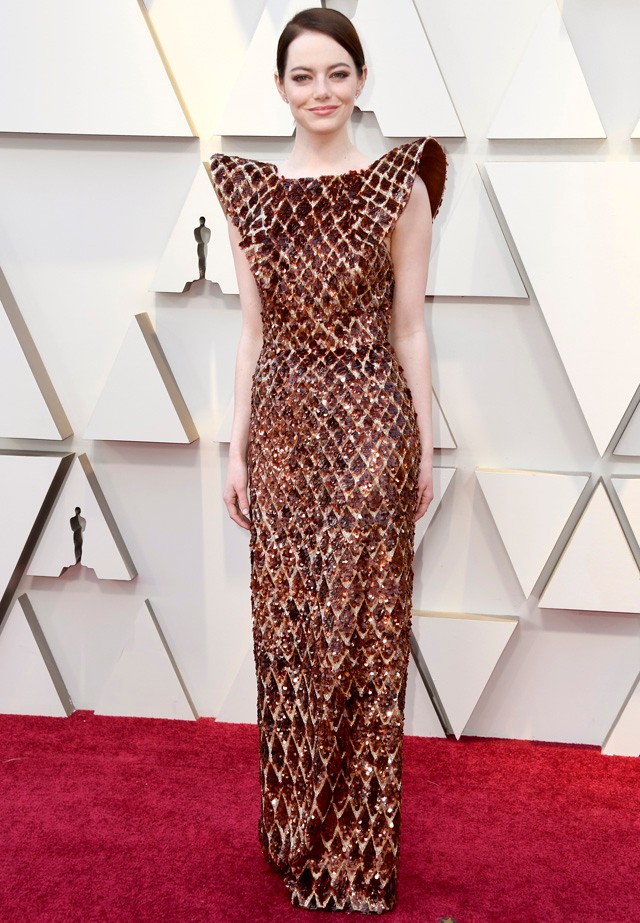 Emma Stone egy Louis Vuitton ruhában az Oscaron