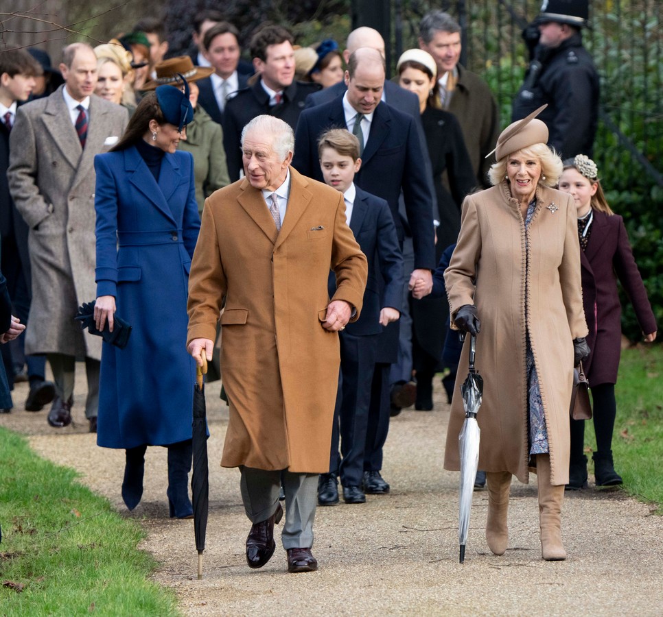 A királyi család tavaly együtt érkezett a karácsonyi szentmisére december 25-én.