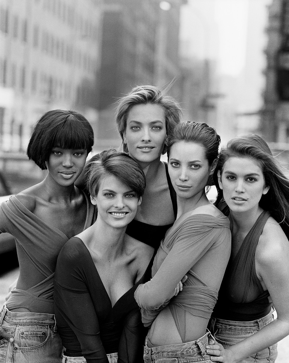 Peter Lindbergh: Naomi Campbell, Linda Evangelista, Tatjana Patitz, Christy Turlington, Cindy Crawford, New York, 1989